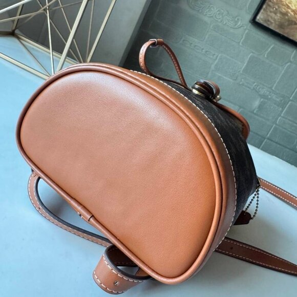 Coach Mini Backpack CAM31 Carriage pattern Saddle Brown from japan free shipping - Picture 5 of 5